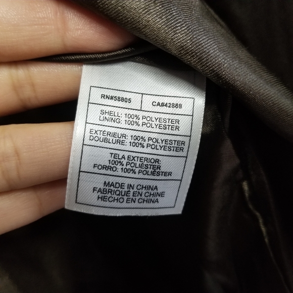 Harbor Bay Brown Lightweight Faux  Suede Classic Full Zip Jacket XL Tall - Picture 5 of 12